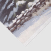 Papier Mousseline Découpage de l'aquarelle d'hiver du Cabine couvert (Détail)