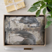 Papier Mousseline Découpage de l'aquarelle du cheval Tzigane Vanner (Cadeau)