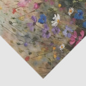 Papier Mousseline Découpage de l'aquarelle fleur sauvage (Détail)