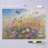 Papier Mousseline Découpage de l'aquarelle fleur sauvage (Artisanat)