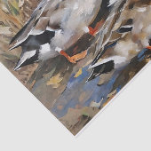 Papier Mousseline Découpage de l'aquarelle Mallard Ducks (Détail)