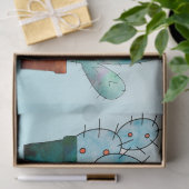 Papier Mousseline Découpage de l'aquarelle Plante de Cactus du déser (Cadeau)