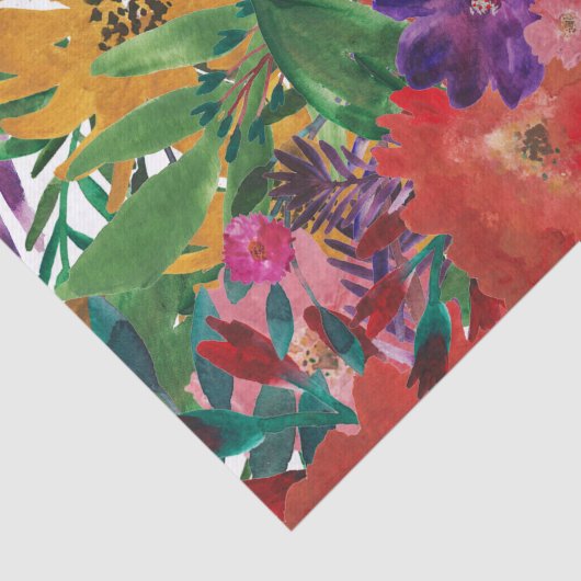 Papier Mousseline Découpage de l'aquarelle tropicale (Détail)