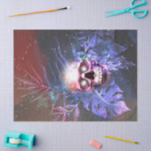 Papier Mousseline Découpage de l'arc-en-ciel de crâne brillant (Artisanat)