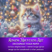 Papier Mousseline Découpage de l'artisanat de Noël Kitty