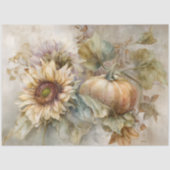 PAPIER MOUSSELINE DÉCOUPAGE DE L'AUTOMNE DES SOUFFRES ET CITROUILLE (Recto)