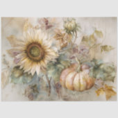 PAPIER MOUSSELINE DÉCOUPAGE DE L'AUTOMNE DES SOUFFRES ET CITROUILLE (Recto)