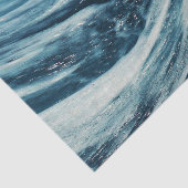 Papier Mousseline Découpage de l'eau des vagues profondes Abstraites (Détail)