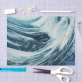 Papier Mousseline Découpage de l'eau des vagues profondes Abstraites (Artisanat)