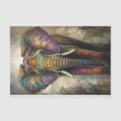 Papier Mousseline Découpage de l'éléphant de mosaïque (Recto)