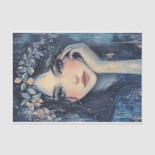 Papier Mousseline Découpage de l'enchantement de la nymphe des bois (Recto)