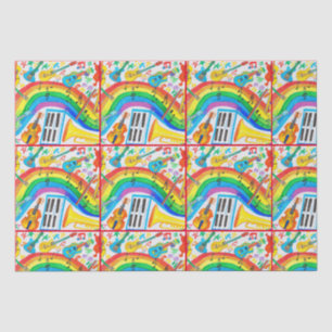 Papier Mousseline Découpage de l'enseignant de bande Rainbow Musical