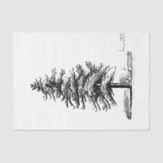 Papier Mousseline Découpage de l'éphémère de l'arbre vintage (Recto)