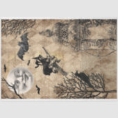 Papier Mousseline Découpage de l'éphémère d'Halloween vintage (Recto)