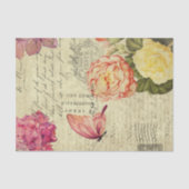 Papier Mousseline Découpage de l'Ephémère florale antique (Recto)