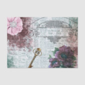 Papier Mousseline Découpage de l'Ephémère Florale victorienne (Recto)