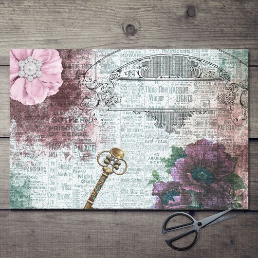 Papier Mousseline Découpage de l'Ephémère Florale victorienne