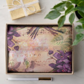 Papier Mousseline Découpage de l'éphémère papillon violet vintage (Cadeau)