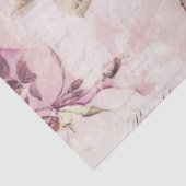 Papier Mousseline Découpage de l'Ephémère végétale rose vintage (Détail)