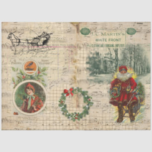 Papier Mousseline Découpage de l'Ephémère Vintage de vacances style 
