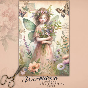 Papier Mousseline Découpage de l'Ephémère vintage des bois