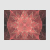 Papier Mousseline Découpage de l'étoile géométrique rouge jaune or (Recto)