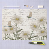 Papier Mousseline Découpage de libellule de fleur sauvage de script (Artisanat)