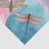 Papier Mousseline Découpage de libellules à l'aquarelle (Détail)