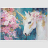 Papier Mousseline Découpage de licorne céleste enchantée (Recto)