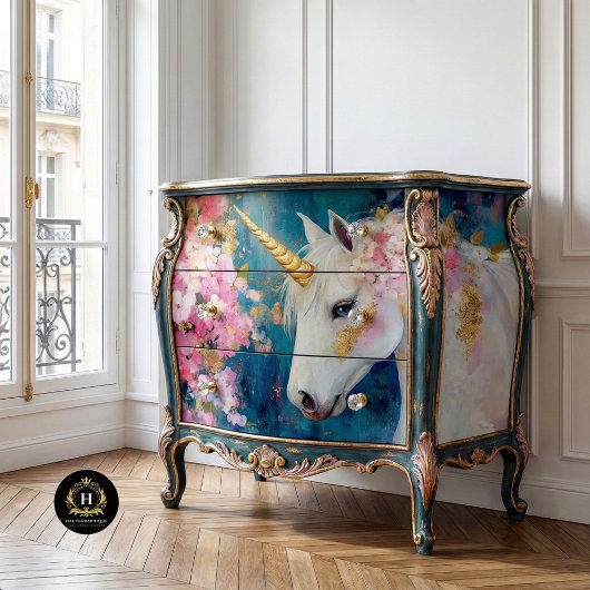 Papier Mousseline Découpage de licorne céleste enchantée