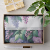 Papier Mousseline Découpage de lilas à l'aquarelle drapé (Cadeau)