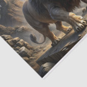 Papier Mousseline Découpage de Lion Imaginaire majestueux (Détail)