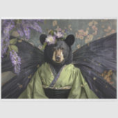 Papier Mousseline Découpage de l'ours Vintage noir Majestic (Recto)