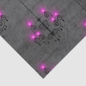 Papier Mousseline Découpage de lustre gothique violet et noir (Détail)