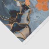 Papier Mousseline Découpage de luxe en marbre noir et or (Détail)