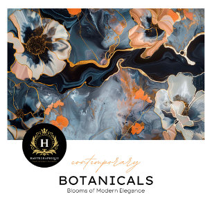 Papier Mousseline Découpage de luxe en marbre noir et or