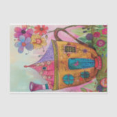 PAPIER MOUSSELINE DÉCOUPAGE DE MAISON DE TASSE DE THÉ BLANC (Recto)