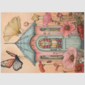 PAPIER MOUSSELINE DÉCOUPAGE DE MAISON WHIMSICAL GARDEN FAIRY (Recto)