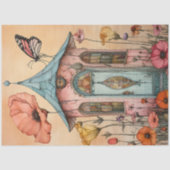 PAPIER MOUSSELINE DÉCOUPAGE DE MAISON WHIMSICAL GARDEN FAIRY (Recto)