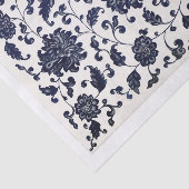 Papier Mousseline Découpage de motifs floraux bleus (Détail)