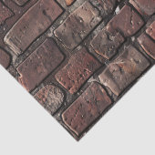 Papier Mousseline Découpage de mur de briques rouges foncées (Détail)