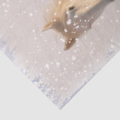 Papier Mousseline Découpage de neige du cheval blanc (Détail)