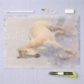 Papier Mousseline Découpage de neige du cheval blanc (Artisanat)