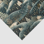 Papier Mousseline Découpage de Noël en bois d'hiver (Détail)