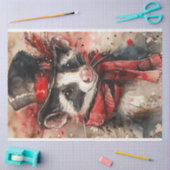 Papier Mousseline Découpage de Noël Raccoon (Artisanat)