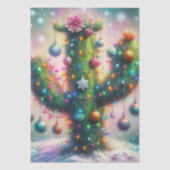 Papier Mousseline Découpage de Noël Saguaro Cactus (Recto)