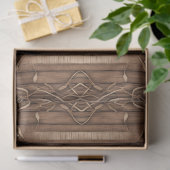 Papier Mousseline Découpage de panneau en bois rustique (Cadeau)