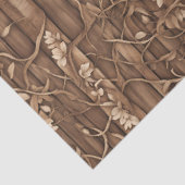 Papier Mousseline Découpage de panneau en bois rustique (Détail)