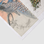Papier Mousseline Découpage de paon et de papillon (Détail)