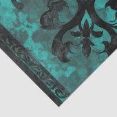 Papier Mousseline Découpage de papillon turquoise gothique vintage (Détail)